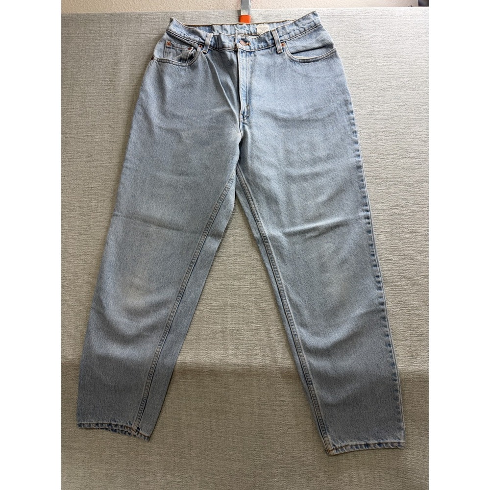 Levis 550 Jeans Womens 14 Blue Denim Cotton Relaxed Fit Tapered Leg Light Wash